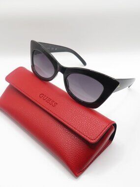 Guess New GF0346/S 01B Black/Gray Gradient Cate Eye Sunglasses.